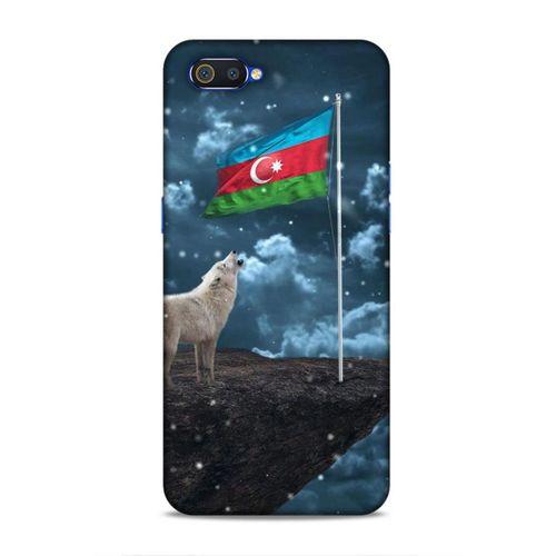 Realme C2 Uyumlu Kılıf Azarbaijan (25) Antişok Kapak Kurt Bayrak