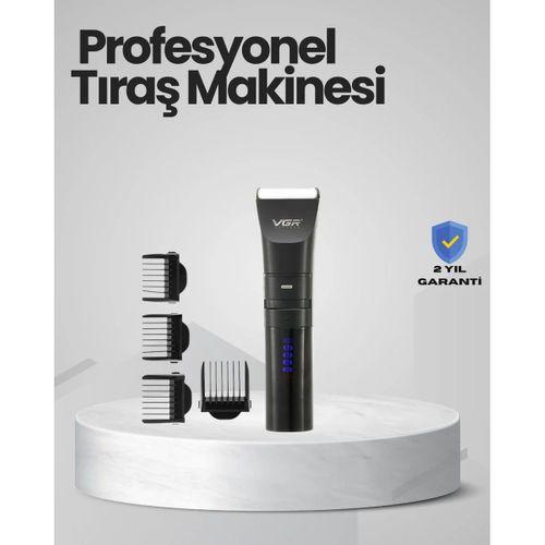 Şarjlı Tıraş Makinesi –dijital Ekranlı, Hızlı Şarjlı, Profesyonel Kesim Seti