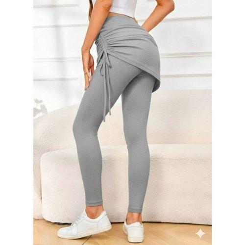 Kadın Yüksek Bel Yandan Büzgülü Alttan Uzun Kaşkorse Tayt Etek