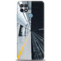 Oppo A15 Kılıf HD Baskılı Kılıf - Metro Station + Tam Ekran Koruyucu