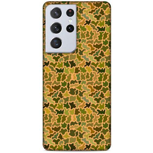 Lopard Samsung Galaxy S21 Ultra Uyumlu Kılıf Kamuflaj (29) Arka Koruma Kılıfı