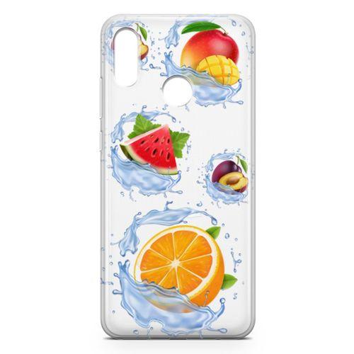 Huawei P Smart 2019 Kılıf Meyve Suları Arka Kapak Koruma Desenli Full Koruyucu