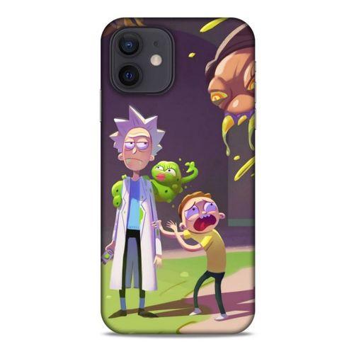 Apple iPhone 12 Uyumlu Kılıf Rick And Morty (31) TPU Kılıf Cronenberg Rick