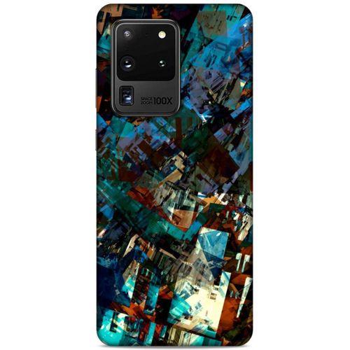 Lopard Samsung Galaxy S20 Ultra Uyumlu Kılıf Soyut Sanat (36) Desenli Glitter Kılıf