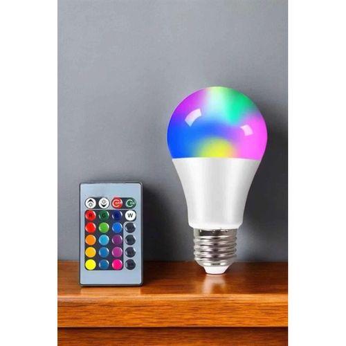 Renk Değiştirebilen Rgb Işıklı Led Ampul A+enerji 10 Watt Led Işık