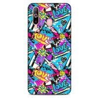 Graffitix (23) Desenli Silikon Kapak Samsung Galaxy A60 Kılıf