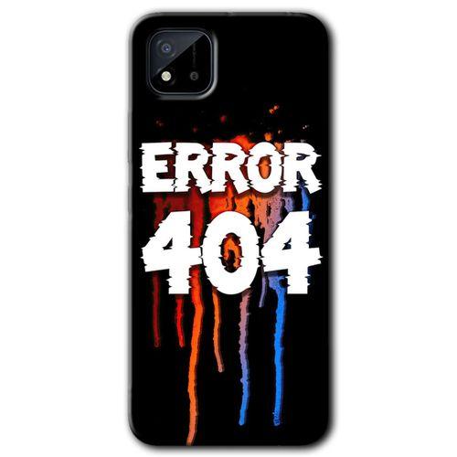 Realme C11 Kılıf HD Desen Baskılı Arka Kapak + Temperli Cam - 404 Error