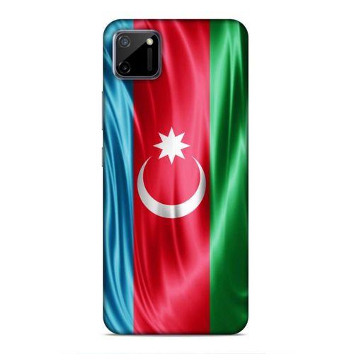 Realme C11 Uyumlu Kılıf Azarbaijan (36) Glitter Kılıf Tam Bayrak
