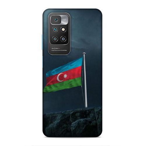 Xiaomi Redmi 10 Uyumlu Kılıf Azarbaijan (27) Tasarımlı Kılıf Mavi Beyaz