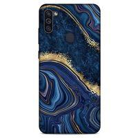 Samsung Galaxy M11 Uyumlu Kılıf Mavi Delisi (1) Kılıfı Mermer