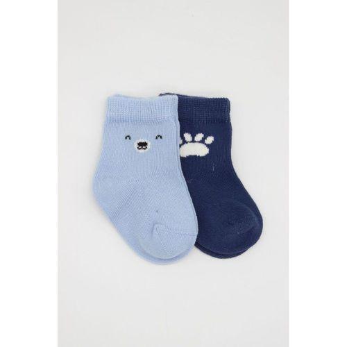 Bistyle Bear Penye Soket Çorap 2'Li BS10116 Mavi