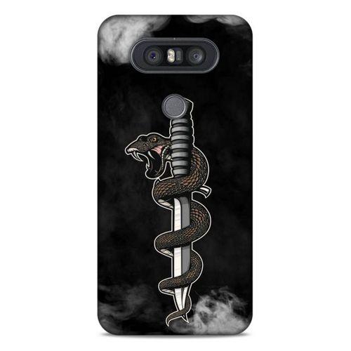 Lopard LG K41S - K51S Uyumlu Kılıf Tattoo's (11) Tam Koruma Yılan Dövmesi
