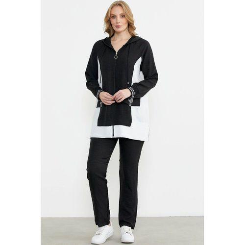 Sementa 76448 Keten Görünümlü Kapüşonlu Tunik Takım