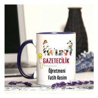 Gazetecilik Öğretmenine Özel Öğretmenler Günü Hediyesi Kişiye Özel Kupa Bardak