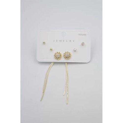 Çoklu Set Küpe - Altın