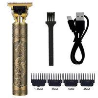 Vintage Görünümlü Güçlü 4 Farklı Başlıklı Usb Şarjlı Manuel Tıraş Makinası