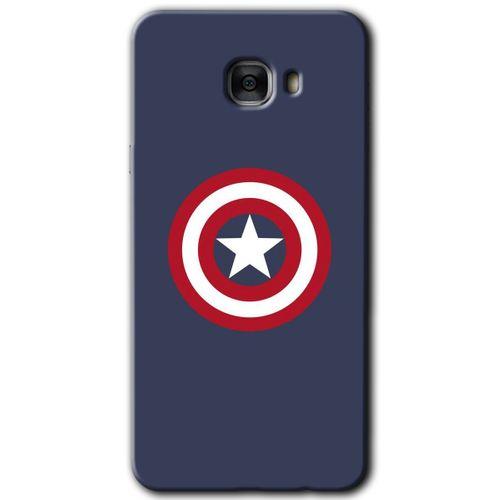 Samsung Galaxy C7 HD Baskılı Kılıf + 9D Tam Ekran Koruyucu - Captain!