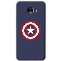 Samsung Galaxy C7 HD Baskılı Kılıf + 9D Tam Ekran Koruyucu - Captain!