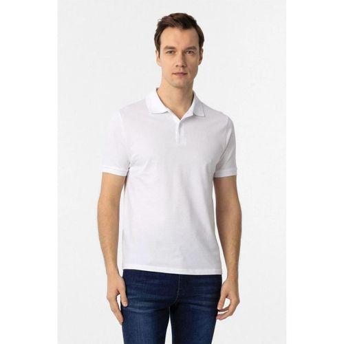 Hipatu Süvari Beyaz Slim Fit Düz Polo Yaka Tişört