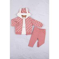 Tavşan Kulaklı Puanlı 3'lü Kız Bebek Takım