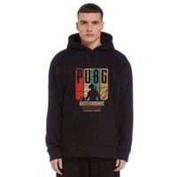 Pubg Battlegrounds Corporation Baskılı Siyah Erkek Kapşonlu Sweatshirt