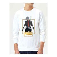 Pubg Man Baskılı Beyaz Erkek Sweatshirt