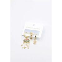 3'lü Bulut Küpe - Altın