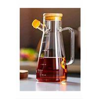 Salkım 900 Ml Bambu Kapaklı Cam Yağdanlık Royaleks-CLKN-1800