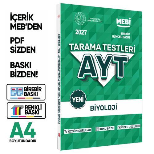 2027 YKS-AYT MEBİ-OGM Biyoloji Özgün Tarama Testleri Kitabı A4 Boyut Renkli Görsel BASKI ÜCRETİ