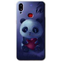 Samsung Galaxy A10s HD Baskılı Kılıf + 9D Tam Ekran Koruyucu - Bebek Panda