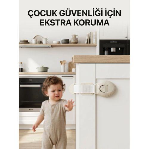 Dolap Ve Çekmeceler İçin Çocuk Güvenlik Kilidi Pratik Emniyet Aparatı