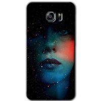 MRCİLETİSİM MRCİLETİSİM Samsung Galaxy Note 5 Kılıf HD Desen Baskılı Arka Kapak + Temperli Cam - Karanlık Kadın