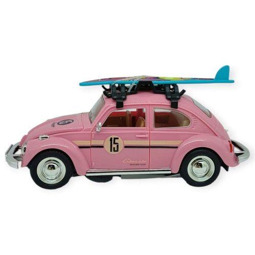 Tatil Serisi - Sesli Işıklı Vosvos Araba 18 cm - Pembe