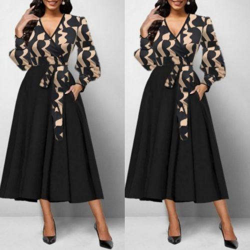 Lucky Life Uzun Kollu Kruvaze Yaka Dalgıç Krep Midi Boy Elbise