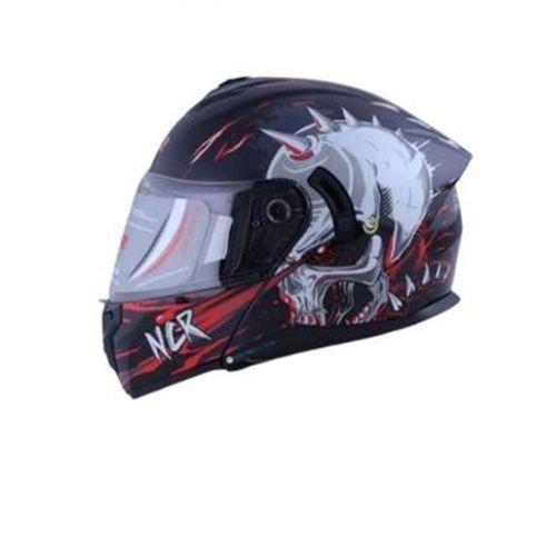 SEVGENT Kask Çene Açılır Sertifikalı Kurukafa Kırmızı Md 166 L Beden