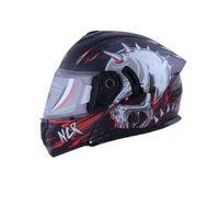 SEVGENT Kask Çene Açılır Sertifikalı Kurukafa Kırmızı Md 166 L Beden