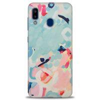 Samsung Galaxy A20 Kılıf HD Baskılı Kılıf - Mavi + Tam Ekran Koruyucu