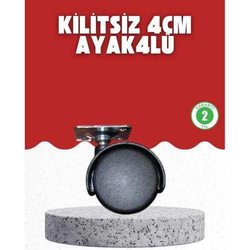 4 Cm Kilitsiz Tekerlek Ayak Seti Zemin Koruyucu
