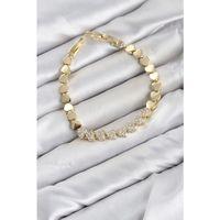 CM Kalp Model Zirkon Taşlı VIP Seri Gold Renk Pirinç Kadın Bileklik