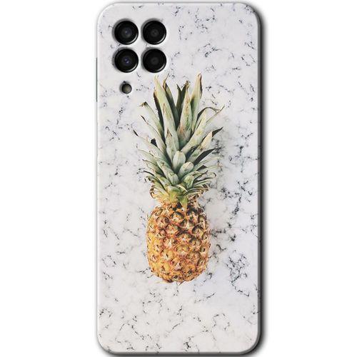 Galaxy M33 Kılıf HD Desen Baskılı Arka Kapak - Ananas + Kırılmaz Cam