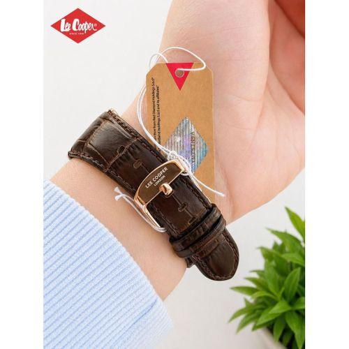 Lee Cooper Erkek Kol Saati 50 Mt Suya Dayanıklı Deri Kordon Bileklik Hediyeli VS.BLKT.0985