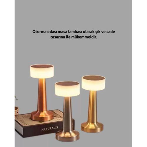 Modern Usb'li Kablosuz Masa Lambası – Minimalist Tasarım, 3 Farklı Parlaklık