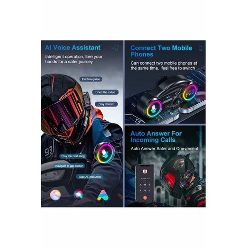 Y13 Motor Kask Kulaklık Rgb Modlu Radyolu Motosiklet Kulaklık 5.3 Bluetooth Intercom