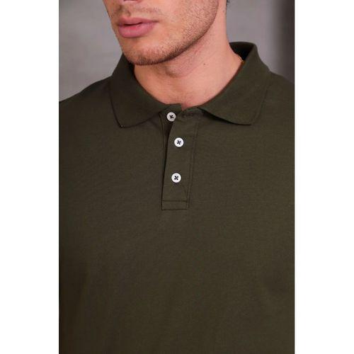 Erkek Slim Fit Pamuklu Yumuşak Doku Nefes Alan Kumaş Yakalı Tişört