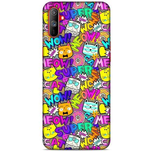 Graffitix (12) Desenli Silikon Kapak Oppo Realme C3 Kılıf