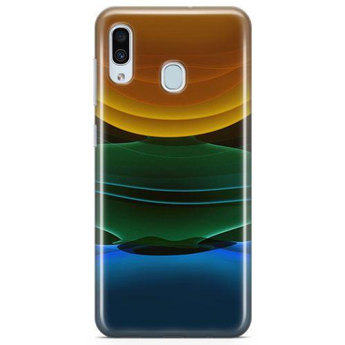 Samsung Galaxy A20 Kılıf Yer Gök Güneş Arka Kapak Koruma Desenli Full Koruyucu