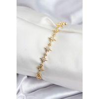 Pirinç VIP Seri Gold Renk Sıralı Kutup Yıldızı Kadın Bileklik