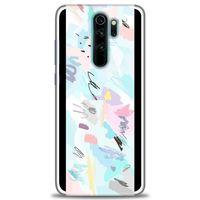 Xiaomi Redmi Note 8 Pro Kılıf HD Baskılı Kılıf - Blue and Purple + Tam Ekran Koruyucu