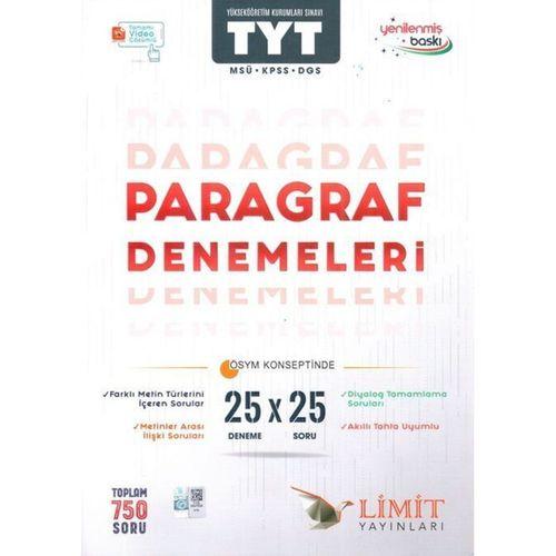 TYT MSÜ KPSS DGS Paragraf 25 X 25 Denemeleri Limit Yayınları