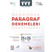 TYT MSÜ KPSS DGS Paragraf 25 X 25 Denemeleri Limit Yayınları